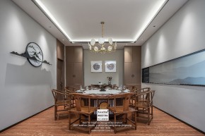 會所公裝新中式風(fēng)格裝修實(shí)景圖